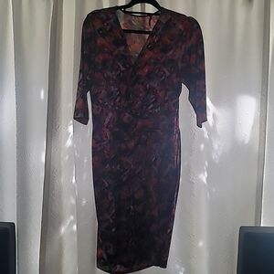 Wrap dress.  Pink print